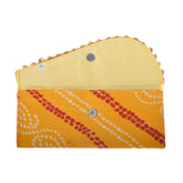 Kuber Industries Heart Home Shagun Envelope for Gift|Bandhej Pattern for Gifting Lifafa|Cardboard Envelope for Marriage|Many Occassions|Pack of 3 (Assorted)